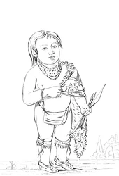 Sechsjähriger indianischer Häuptling, 1841