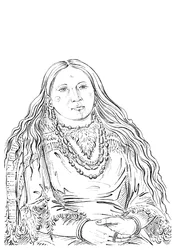 Der Zwilling, Matrone des Riccaree-Stammes, 1841