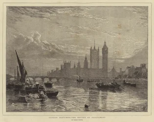 Londoner Skizzen, die Houses of Parliament