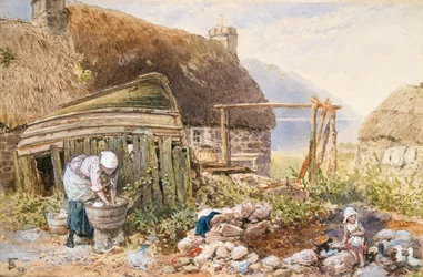 Waschtag in Balmarcara, ca. 1860