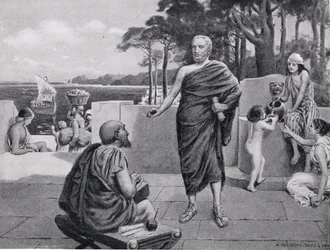 Thukydides im Exil, Illustration aus Hutchinsons History of the Nations, 1915