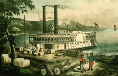 Baumwollverladung am Mississippi
