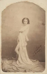 [Drapierter stehender Akt], 1856-59