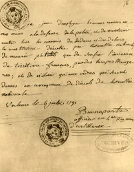 Napoleons Verfassungseid, 6. Juli 1791, 1921