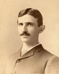 Porträt von Nikola Tesla, um 1885