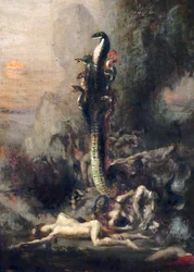 Herkules und die lernäische Hydra, nach Gustave Moreau, ca. 1876 (Detail)