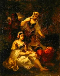 Vier spanische Mädchen, ca. 1844-60