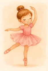 Träumerische rosa Ballerina