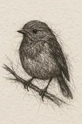 Kleiner Vogel-Sketch