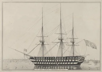 U.S. Schiff North Carolina, 102 Kanonen, 1843