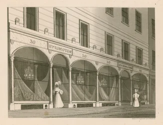 Ladenfront für Messrs Everington, India Shawl Warehouse, 10 Ludgate Street, London