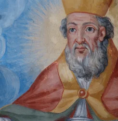 Porträt von St. Canio (Detail des Gewölbes)