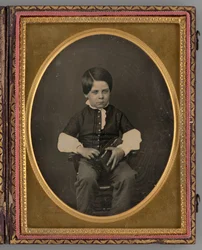 Unbetiteltes Porträt eines sitzenden Jungen, 1853