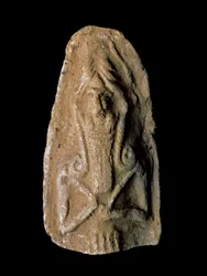Sumerische Zivilisation: Figur eines Kriegergottes. Terrakottaskulptur. Maße: 9 cm. Neusumerische Periode (zwischen 2093 und 2004 v. Chr.). Aus der Umgebung der Fundstätte Ur. Bagdad, Irakisches Nationalmuseum