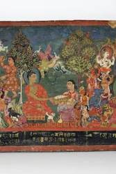 (Detail) von einem buddhistischen Manuskriptcover