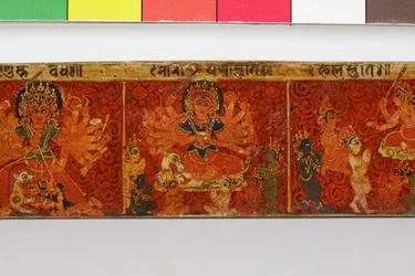 (Detail) von einem Devimahatmya-Manuskriptcover