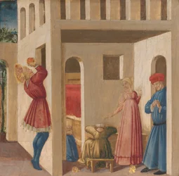 Eine Szene aus der Legende des Heiligen Nikolaus von Bari