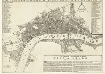 Ein wahres Porträt mit einer kurzen Beschreibung des beklagenswerten Feuers von London, das am 12. ausbrach