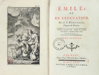 Frontispiz für Emile von Jean-Jacques Rousseau, 1762