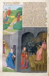 Orpheus und Eurydike, Cerberus und Pluto, aus Metamorphosen 10 von Ovid, 1479