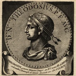 Porträt des römischen Kaisers Theodosius I.