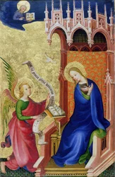 Die Verkündigung, von einem Klappaltar, ca. 1400