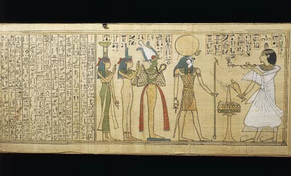 Papyrus von Khonsumes, Das Buch der Toten, der Verstorbene bringt Opfergaben dar