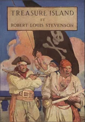 Schutzumschlag für Die Schatzinsel von Robert Louis Stevenson (1850 - 1894), veröffentlicht 1915