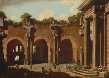 Die Basilika von Konstantin mit einer dorischen Kolonnade, 1685-1690