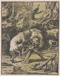 Herkules und der nemeische Löwe, 1540-50