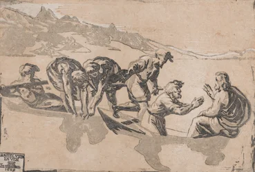 Das Wunder der Fische, nach Raphael, 1511-1520, neu veröffentlicht 1609
