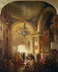 Die Hochzeit von Prinz Alfred, Herzog von Edinburgh, mit Großherzogin Maria Alexandrowna, 23. Januar 1874