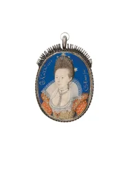 Eine Dame im goldenen Kleid mit hohem Kragen, 1605