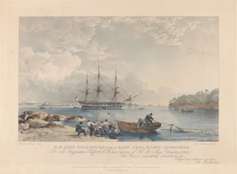 Lithographie der HMS 