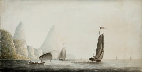 Versklavung von Menschen vor den Pitons, St. Lucia, um 1771
