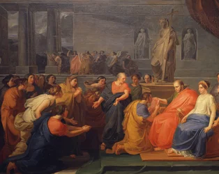 Die zwölf Provinzen des Reiches huldigen Franz I. (Bourbone), von Nicola de Laurentis (1783-1832)