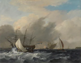 Das Kriegsschiff der Marine 
