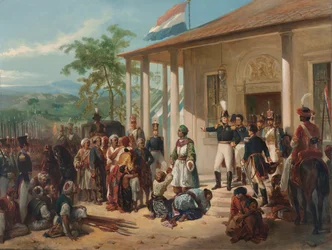 Die Unterwerfung von Prinz Diponegoro vor General De Kock