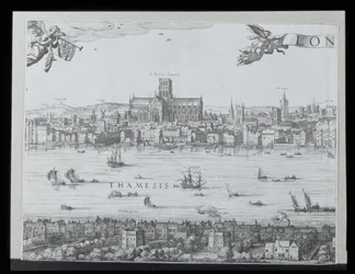 Panorama von London und der Themse, Teil zwei zeigt die St. Paul