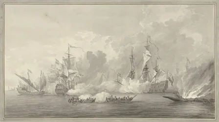 Seeschlacht, möglicherweise bei Kijkduin am 21. August 1673