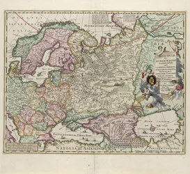 Karte von Russland, zweite Hälfte des 17. Jahrhunderts