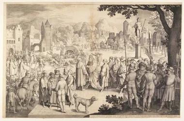 Schadrach, Meschach und Abednego im brennenden Ofen