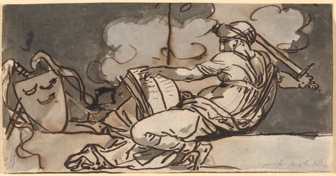 Liegende Frauenfigur, die die mohammedanische Religion symbolisiert