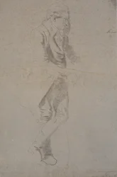 Stehender Herr im Kostüm von ca. 1770. Struensee?