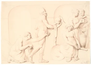 Odysseus entdeckt Achilles unter den Töchtern des Lykomedes