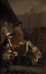 Magnus Stenbock übergibt die Festung Tønning an Friedrich IV. im Jahr 1714, 1785