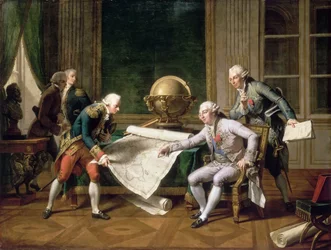 Ludwig XVI. gibt Kapitän La Pérouse Anweisungen
