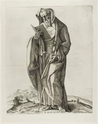 Ein alter Mann stehend: Heiliger Paulus