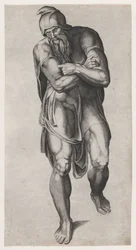 Joseph von Arimathäa, nach Michelangelos Kreuzigungsfresko in der Cappella Paolina, 1540-66