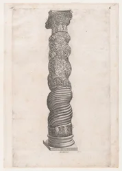 Speculum Romanae Magnificentiae: Groteske gewundene Säule in St. Peter, 16. Jahrhundert